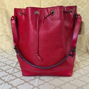 Louis Vuitton Red Epi Leather Bucket Bag